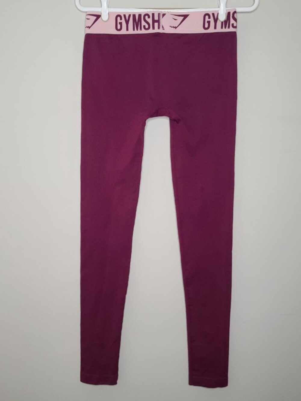 Gymshark Fit Seamless Leggings Deep plum Chalk pink Size S - Picture 2 of 6